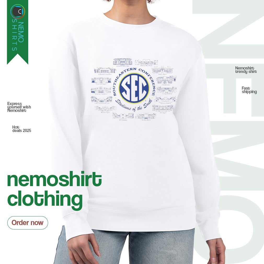 Southeastern Conference stadiums of the South - Adult & Kids T-Shirts, Sweatshirts & Hoodies apparel design preview 4