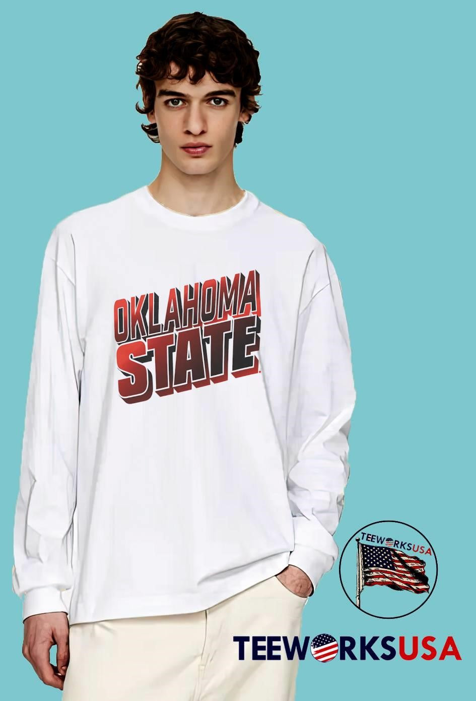 Oklahoma State University Block Letters Logo - Adult & Kids T-Shirts, Sweatshirts & Hoodies apparel design preview 4
