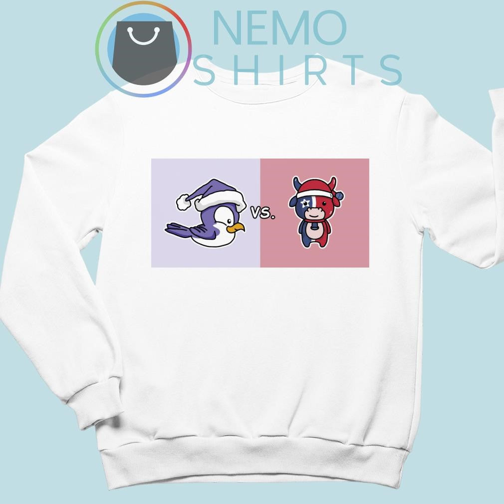 Baltimore Ravens vs Houston Texans Christmas matchup - Adult & Kids T-Shirts, Sweatshirts & Hoodies apparel design preview 4