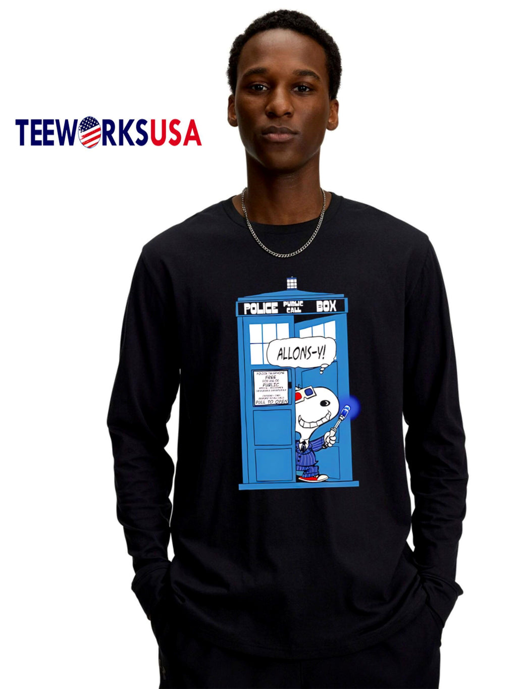 Nice Police bublic call box Snoopy - Adult & Kids T-Shirts, Sweatshirts & Hoodies apparel design preview 4