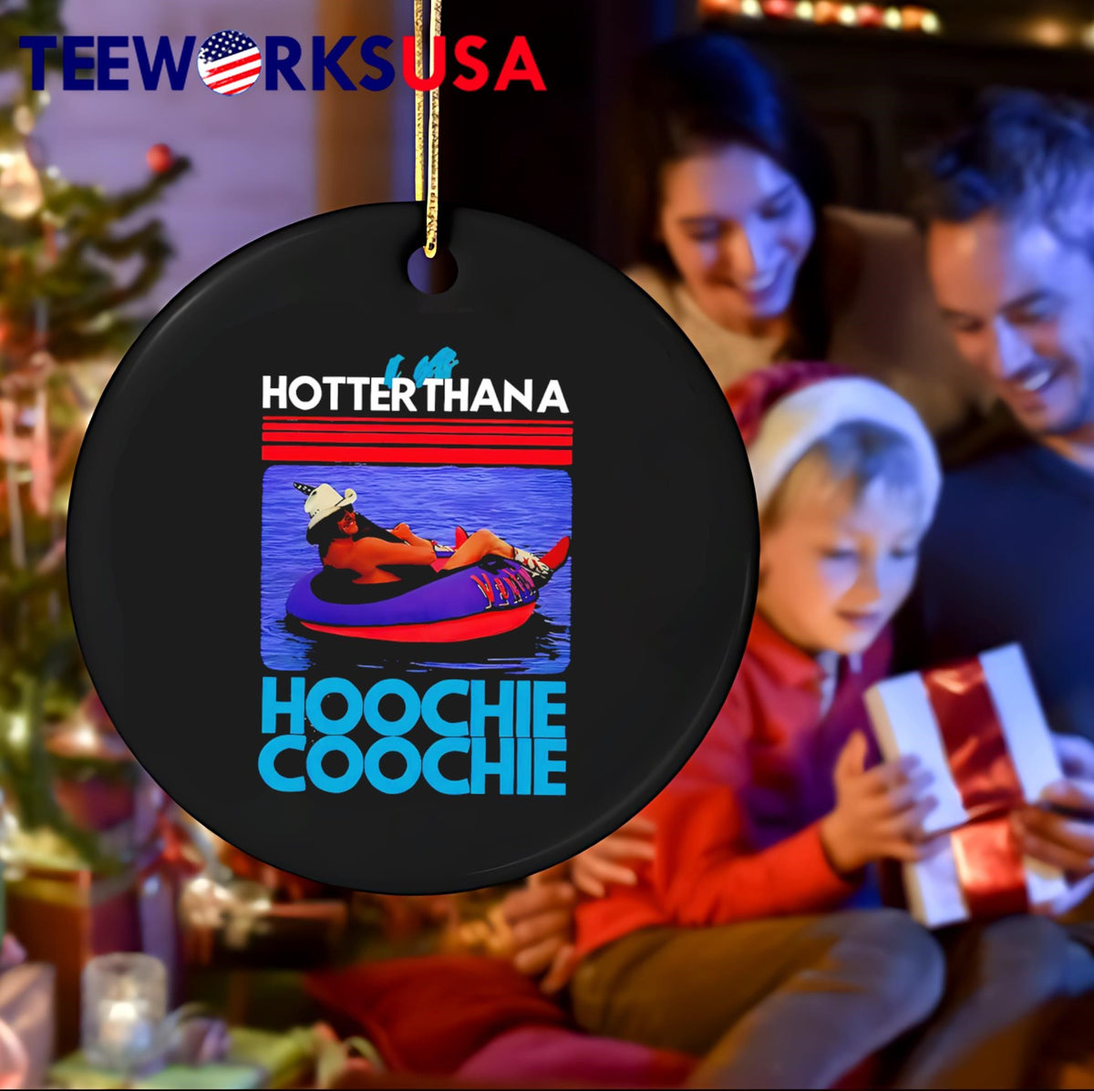 Hotter Than a Hoochie Coochie Alan Jackson music - Adult & Kids T-Shirts, Sweatshirts & Hoodies apparel design preview 4