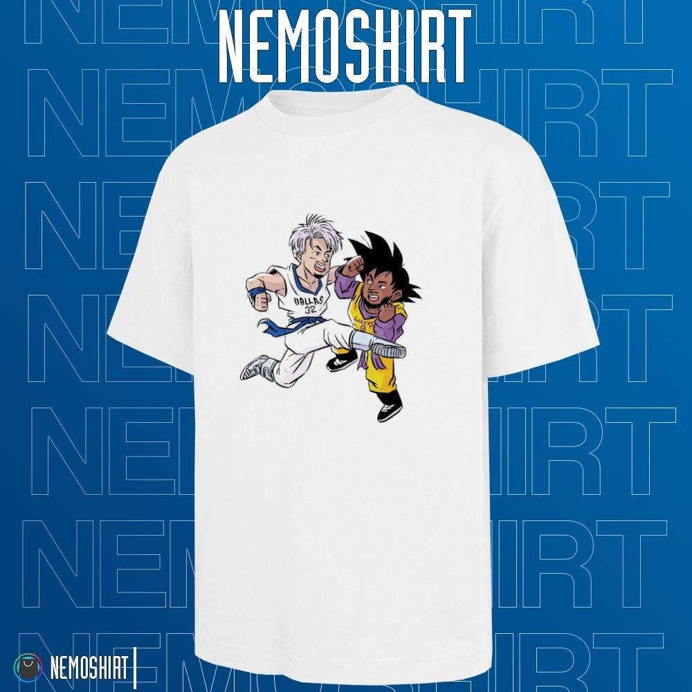 Cooper Flagg vs Bronny James x DBZ Trunks Goten - Adult & Kids T-Shirts, Sweatshirts & Hoodies apparel design preview 1