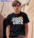 Good Vibes Only smiling face emoji - Adult & Kids T-Shirts, Sweatshirts & Hoodies apparel design preview 1