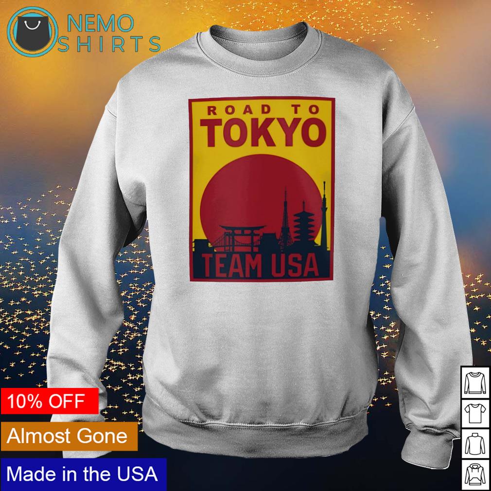 Team USA road to Tokyo sunrise - Adult & Kids T-Shirts, Sweatshirts & Hoodies apparel design preview 4