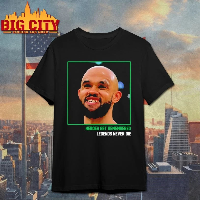 Derrick White Heroes Get Remembered Legends Never Die - Adult & Kids T-Shirts, Sweatshirts & Hoodies apparel design preview 1