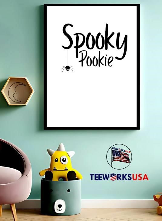 Spooky Pookie Minimalist halloween - Adult & Kids T-Shirts, Sweatshirts & Hoodies apparel design preview 3