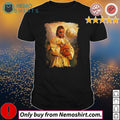 Big Boss Jesus hug Sheep - Adult & Kids T-Shirts, Sweatshirts & Hoodies apparel design preview 1