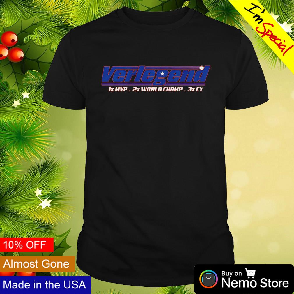 Verlegend 1xMVP 2x world champ 3x Cy Justin Verlander - Adult & Kids T-Shirts, Sweatshirts & Hoodies apparel design preview 1