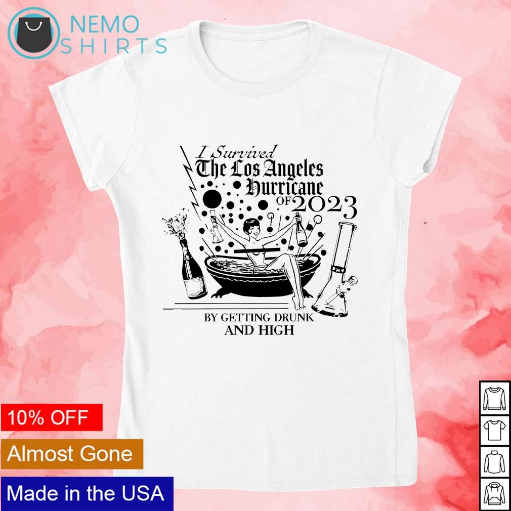 I survived the Los Angeles hurricane of 2023 by - Adult & Kids T-Shirts, Sweatshirts & Hoodies apparel design preview 4