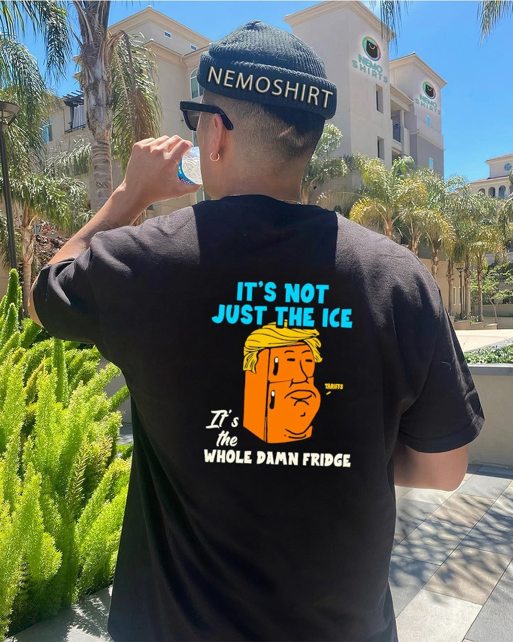 It's not just the ice whole damn fridge Trump tariffs - Adult & Kids T-Shirts, Sweatshirts & Hoodies apparel design preview 4