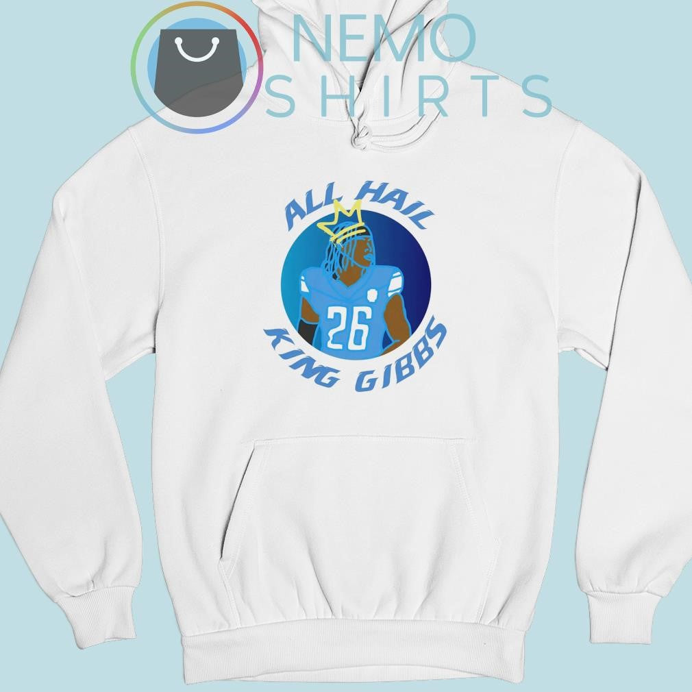 All hail King Gibbs Detroit Lions - Adult & Kids T-Shirts, Sweatshirts & Hoodies apparel design preview 2