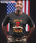 Deadpool wake me when tacos - Adult & Kids T-Shirts, Sweatshirts & Hoodies apparel design preview 1