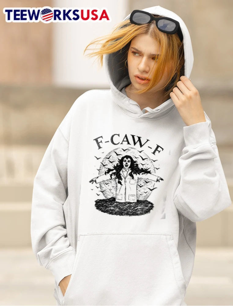 F Caw Woman Scientist Lab Coat Flying Crows Full Moon - Adult & Kids T-Shirts, Sweatshirts & Hoodies apparel design preview 5