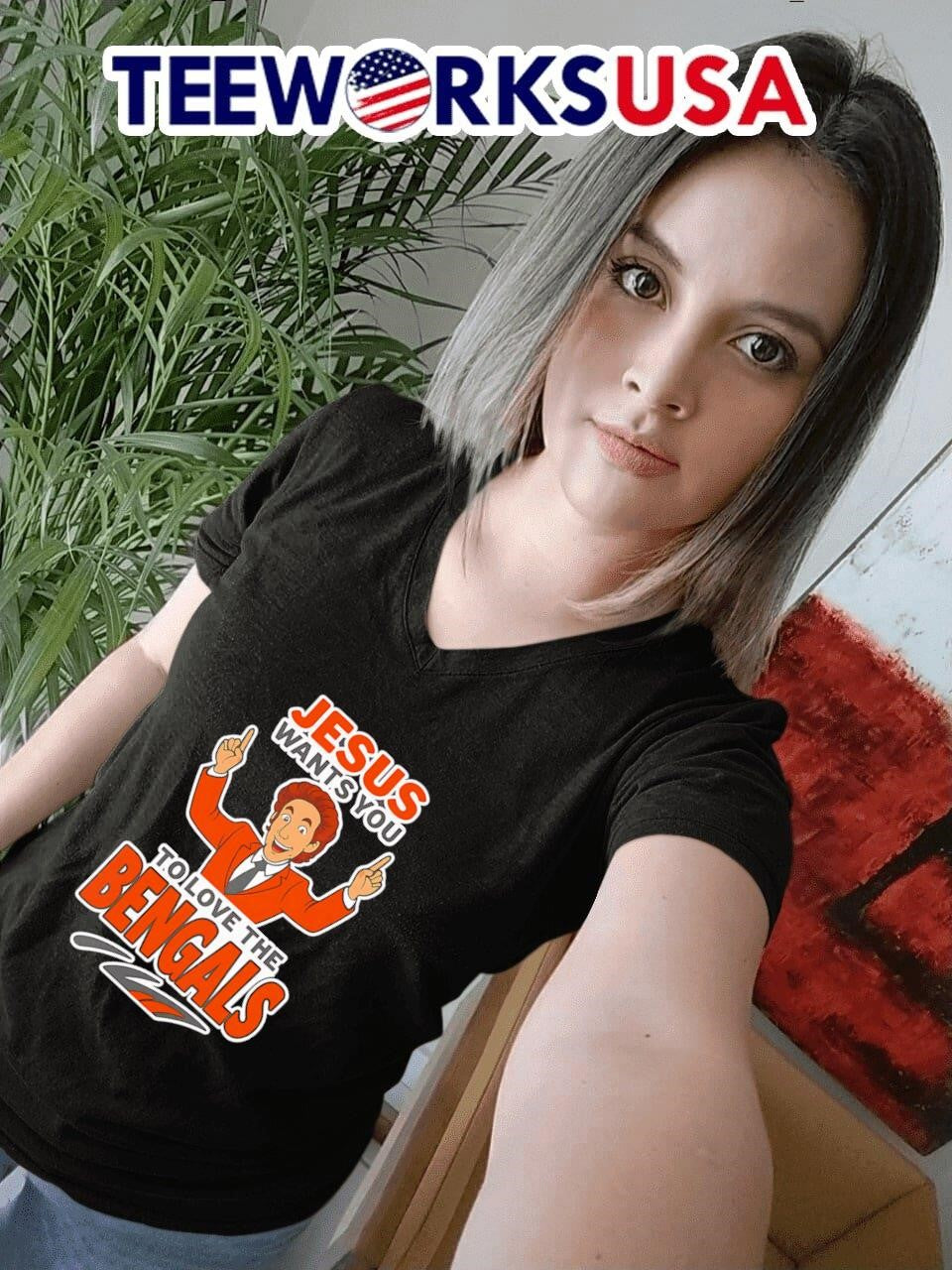 Jesus wants you to love the Bengals - Adult & Kids T-Shirts, Sweatshirts & Hoodies apparel design preview 7