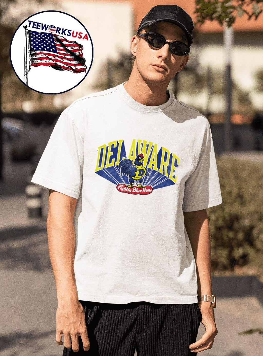 Delaware Fightin' Blue Hens vintage - Adult & Kids T-Shirts, Sweatshirts & Hoodies apparel design preview 1
