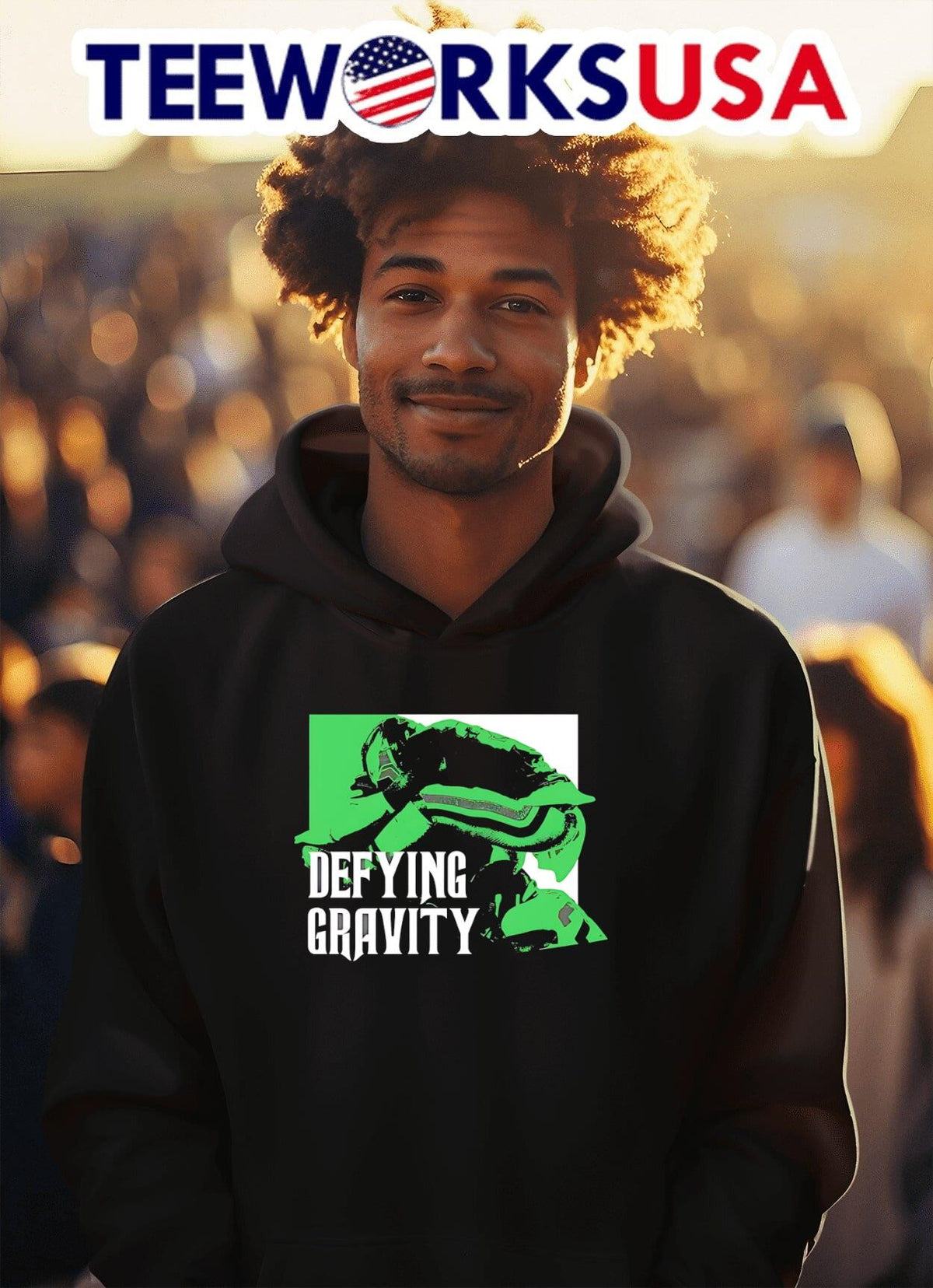 Defying gravity Saquon Barkley - Adult & Kids T-Shirts, Sweatshirts & Hoodies apparel design preview 2