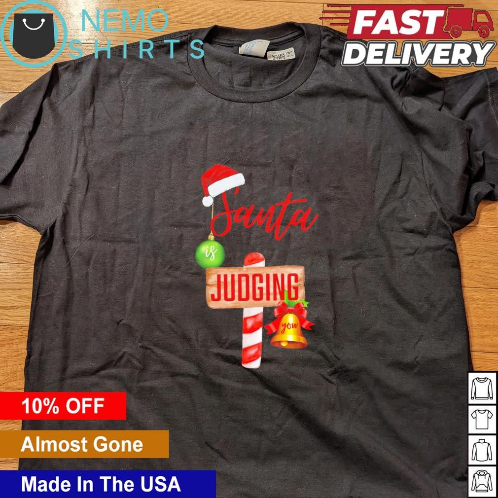 Santa is judging you Christmas - Adult & Kids T-Shirts, Sweatshirts & Hoodies apparel design preview 4