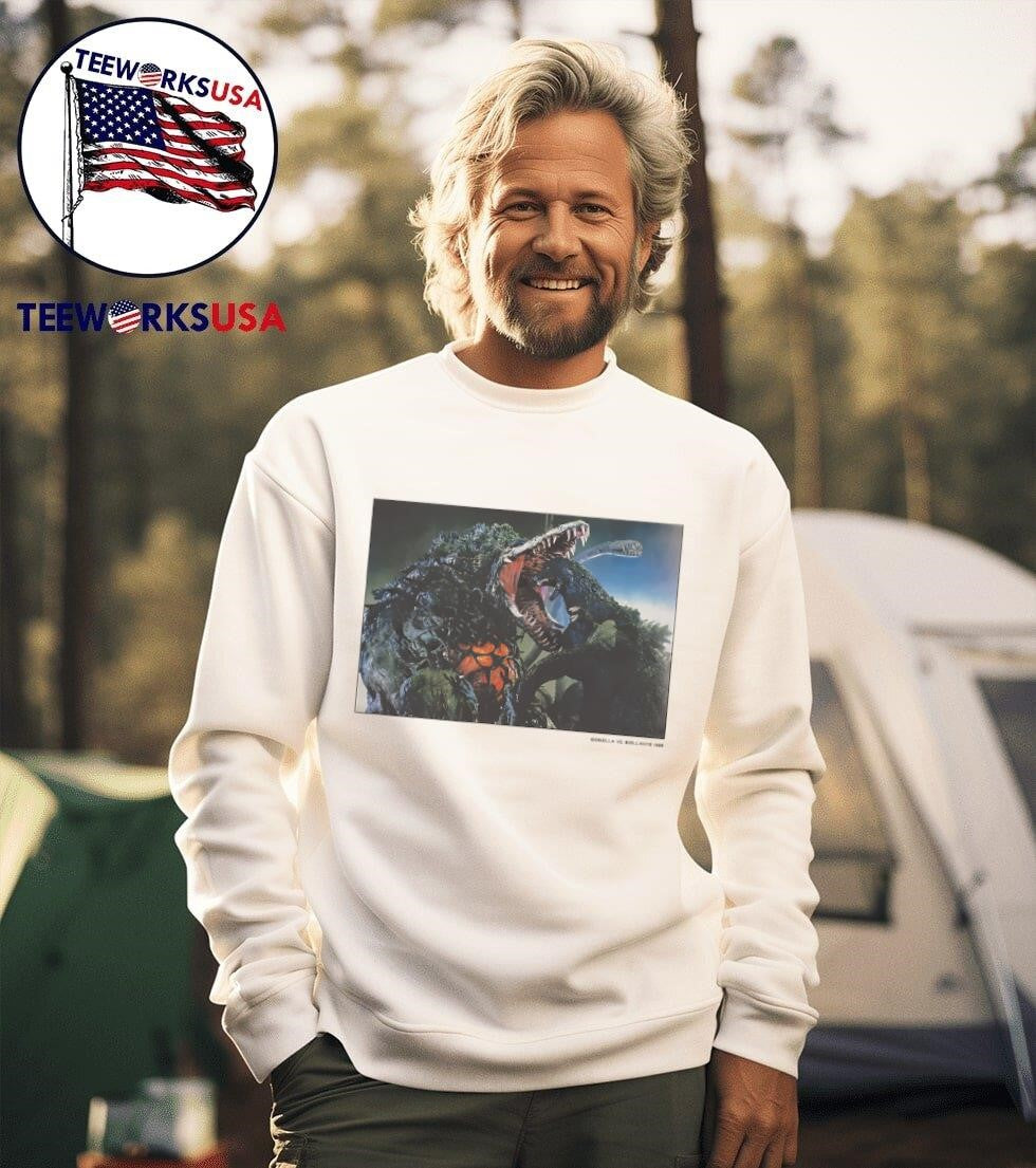 Godzilla vs Biollante fight - Adult & Kids T-Shirts, Sweatshirts & Hoodies apparel design preview 3