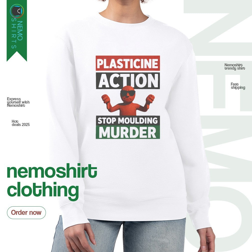 Plasticine action stop moulding murder - Adult & Kids T-Shirts, Sweatshirts & Hoodies apparel design preview 4
