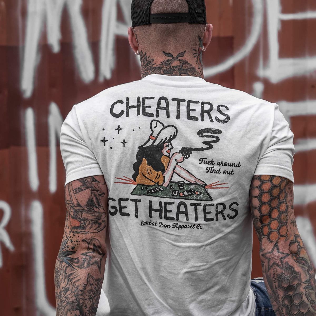 Cheaters Get Heaters Cowboy Edition Men's - Adult & Kids T-Shirts, Sweatshirts & Hoodies apparel design preview 9