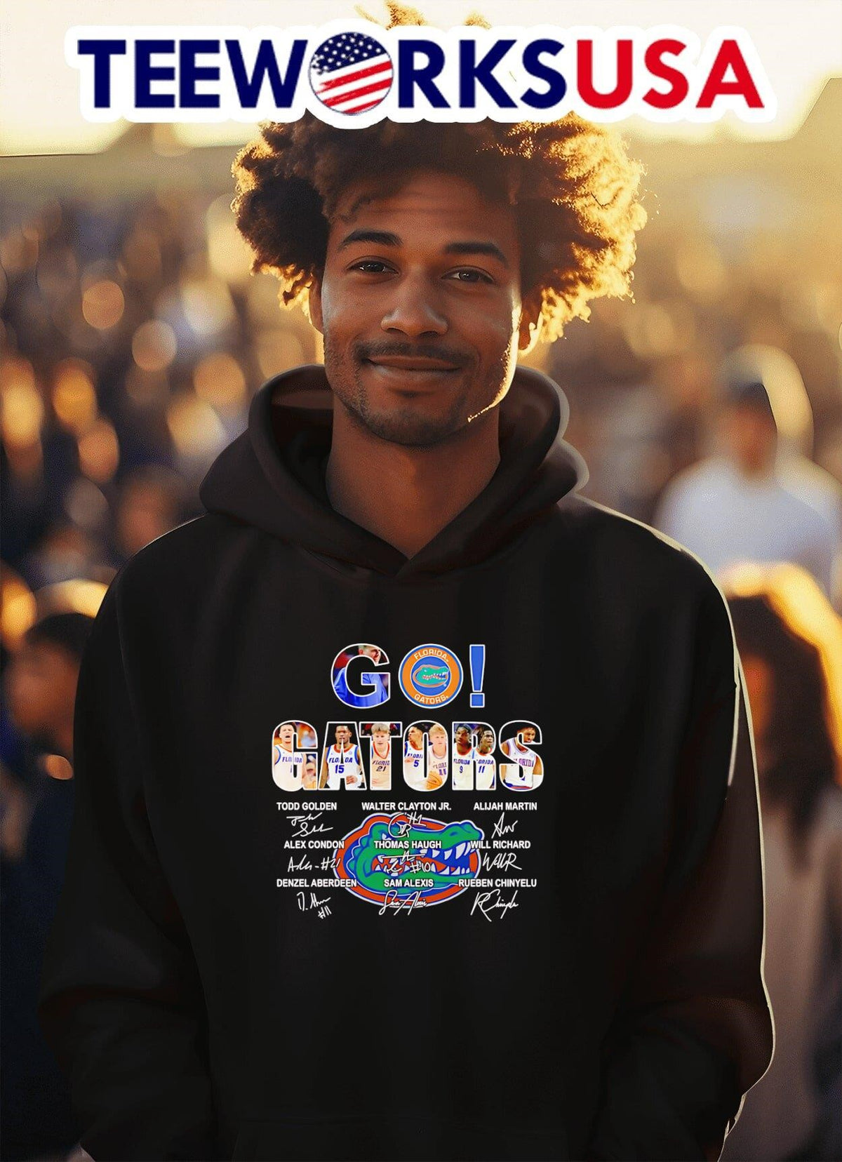 Go Gators men's basketball players signature - Adult & Kids T-Shirts, Sweatshirts & Hoodies apparel design preview 2