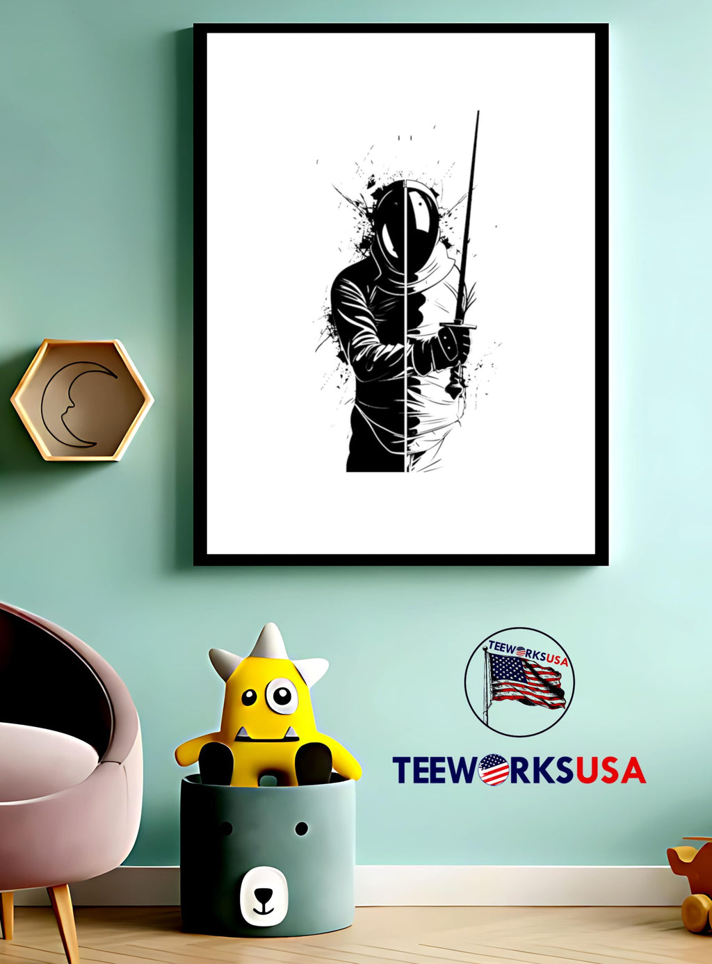 Fencing Strip swordsman - Adult & Kids T-Shirts, Sweatshirts & Hoodies apparel design preview 3