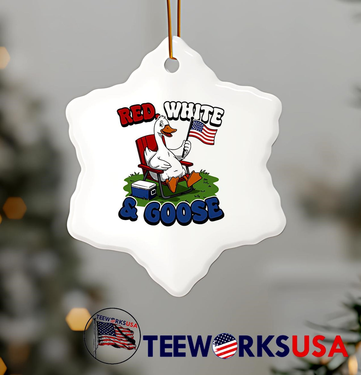 Red White Goose duck - Adult & Kids T-Shirts, Sweatshirts & Hoodies apparel design preview 7