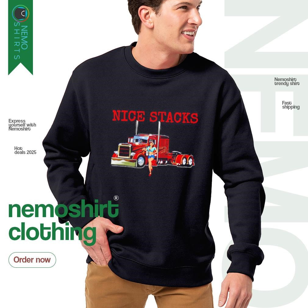 Nice stacks girl and truck - Adult & Kids T-Shirts, Sweatshirts & Hoodies apparel design preview 4