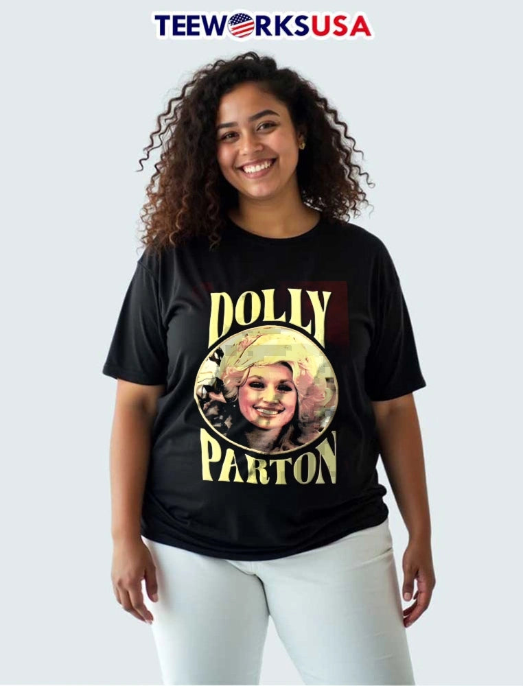 Dolly Parton Vintage Blonde Singer Circle Photo - Adult & Kids T-Shirts, Sweatshirts & Hoodies apparel design preview 3