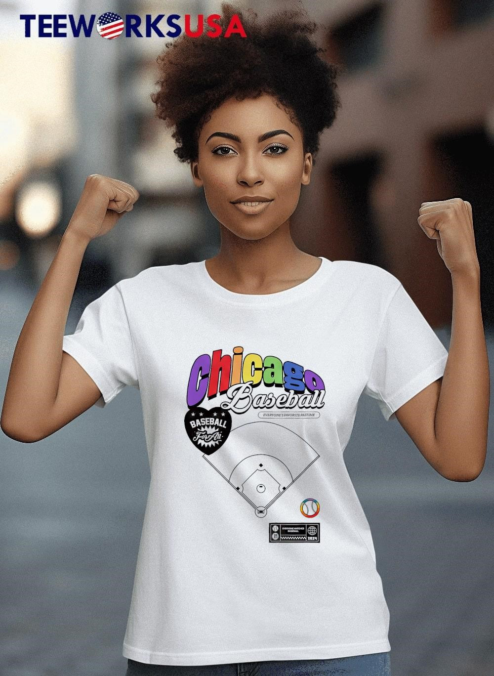 Chicago Cubs baseball everyone's favorite pastime for - Adult & Kids T-Shirts, Sweatshirts & Hoodies apparel design preview 4