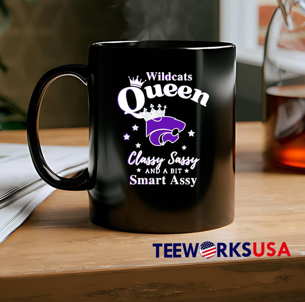 Kansas State Wildcats Queen classy sassy and a bit - Adult & Kids T-Shirts, Sweatshirts & Hoodies apparel design preview 2