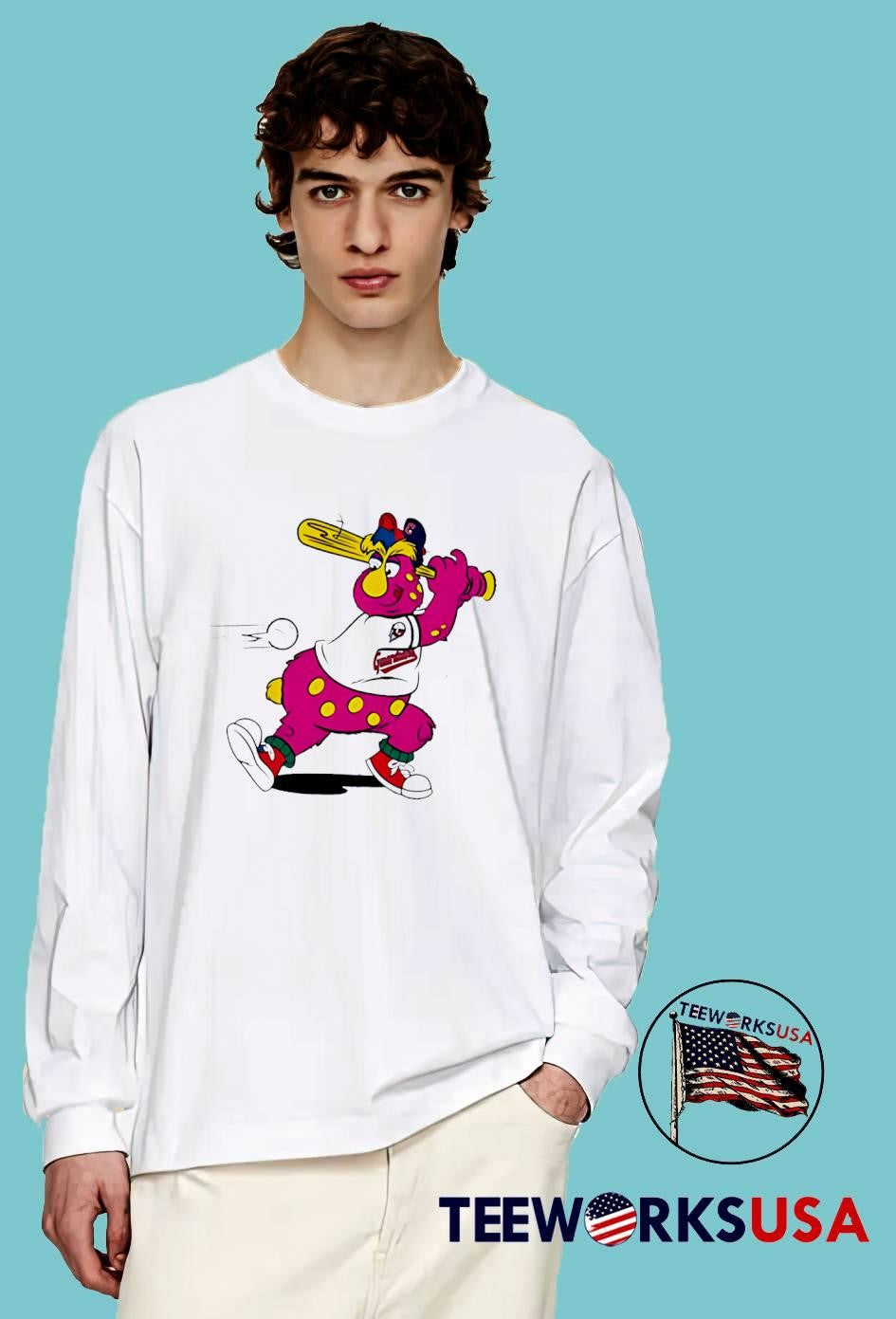 Cleveland Guardians Pink Mascot player - Adult & Kids T-Shirts, Sweatshirts & Hoodies apparel design preview 4