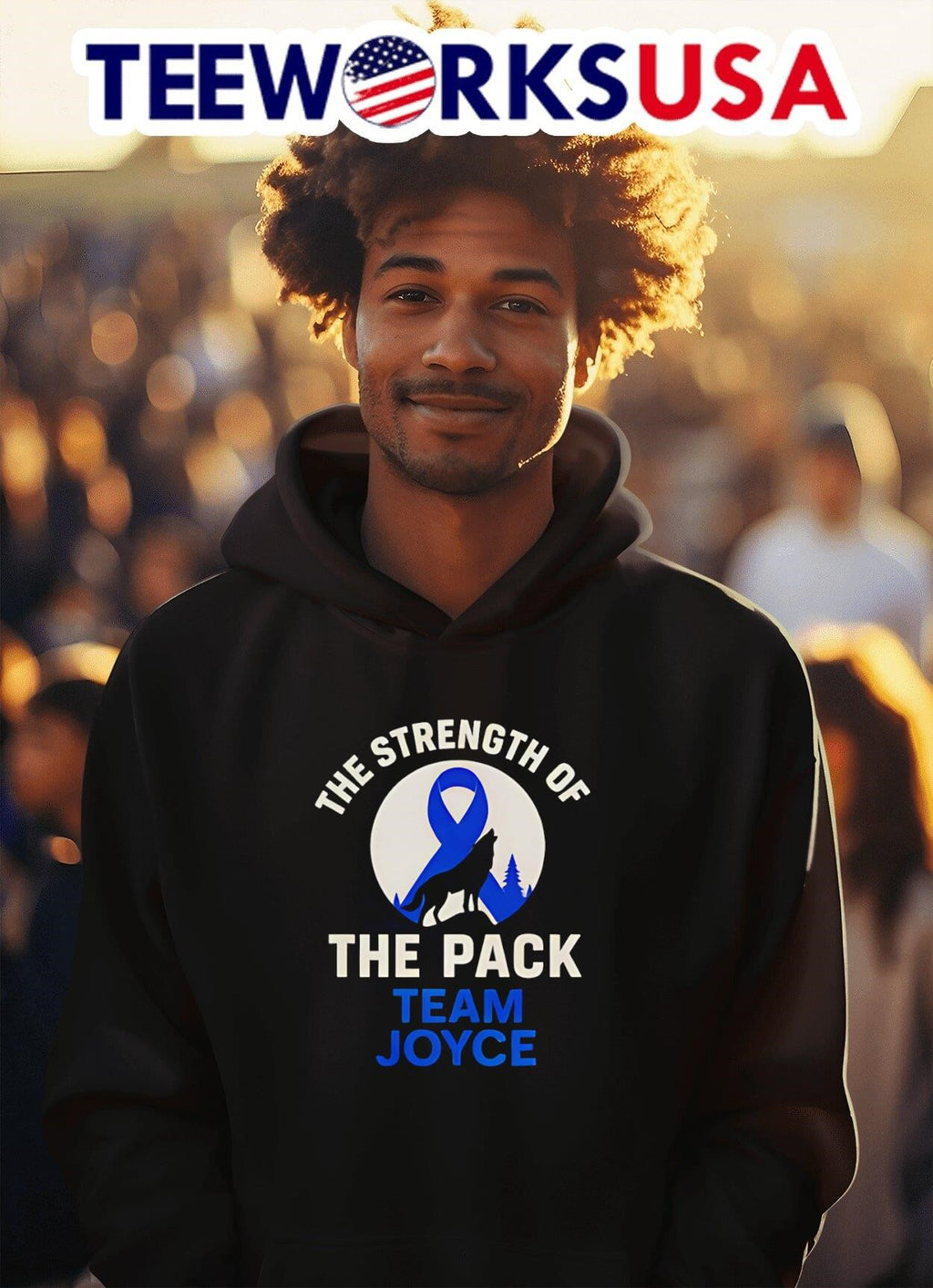 Wolf the strength of pack team Joyce - Adult & Kids T-Shirts, Sweatshirts & Hoodies apparel design preview 2