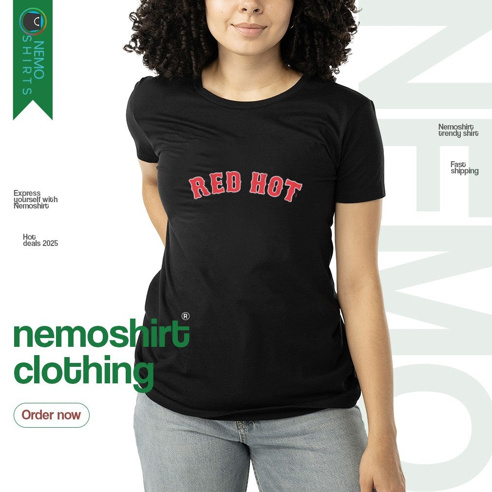 Red hot Boston Sox - Adult & Kids T-Shirts, Sweatshirts & Hoodies apparel design preview 3
