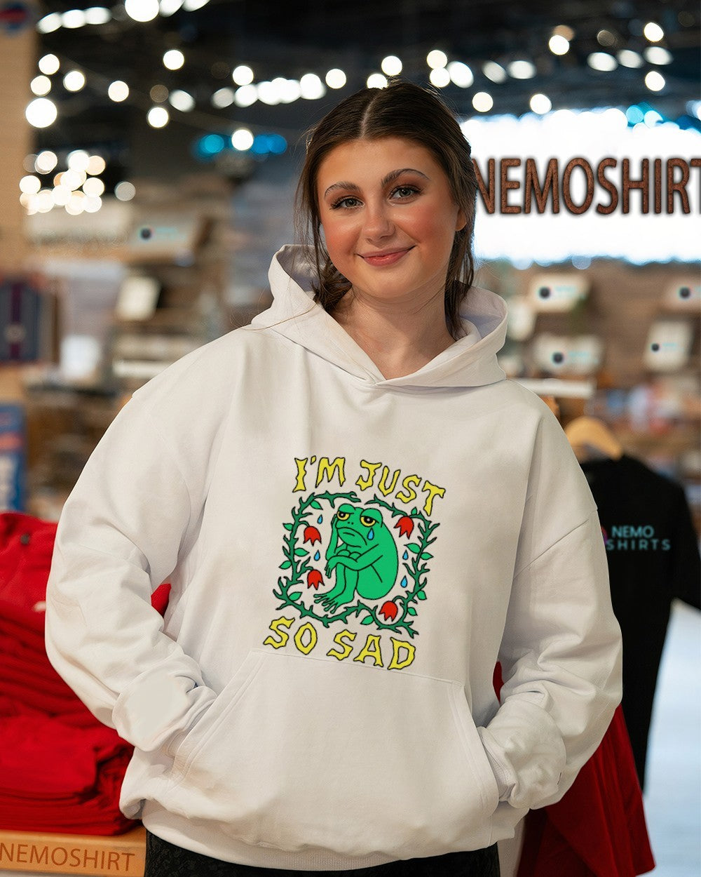 I'm just so sad frog - Adult & Kids T-Shirts, Sweatshirts & Hoodies apparel design preview 5
