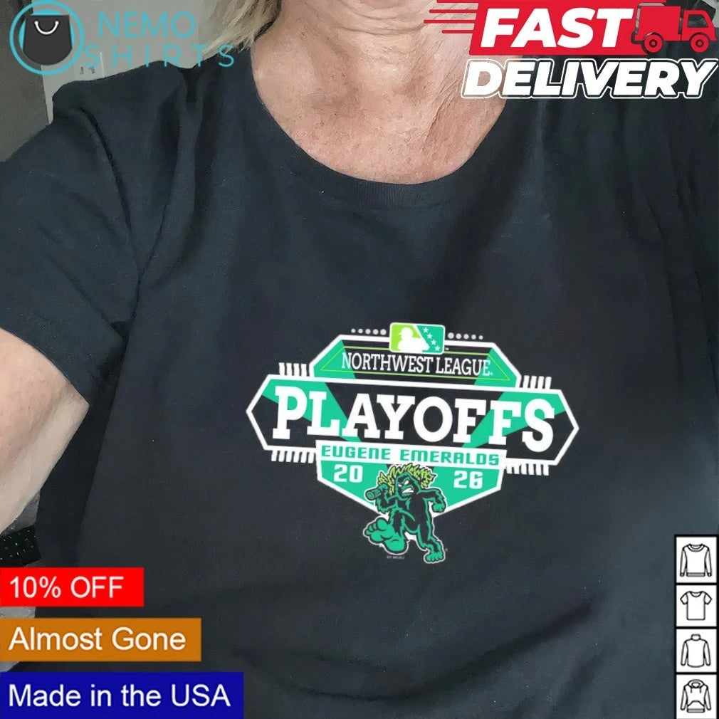 Eugene Emeralds 2026 Northwest League Playoffs - Adult & Kids T-Shirts, Sweatshirts & Hoodies apparel design preview 2