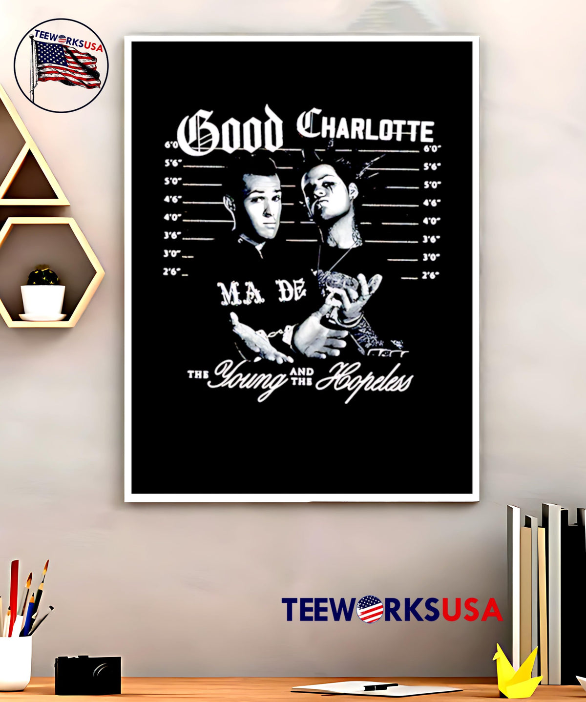 Old School Mugshot made - Adult & Kids T-Shirts, Sweatshirts & Hoodies apparel design preview 5