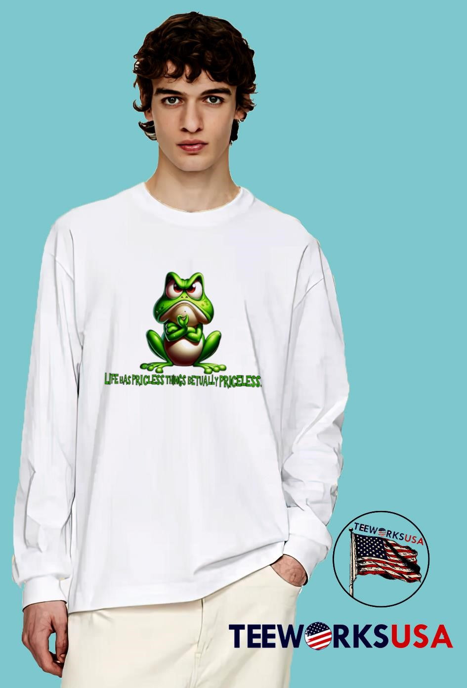 Frog life has priceless things actually - Adult & Kids T-Shirts, Sweatshirts & Hoodies apparel design preview 4