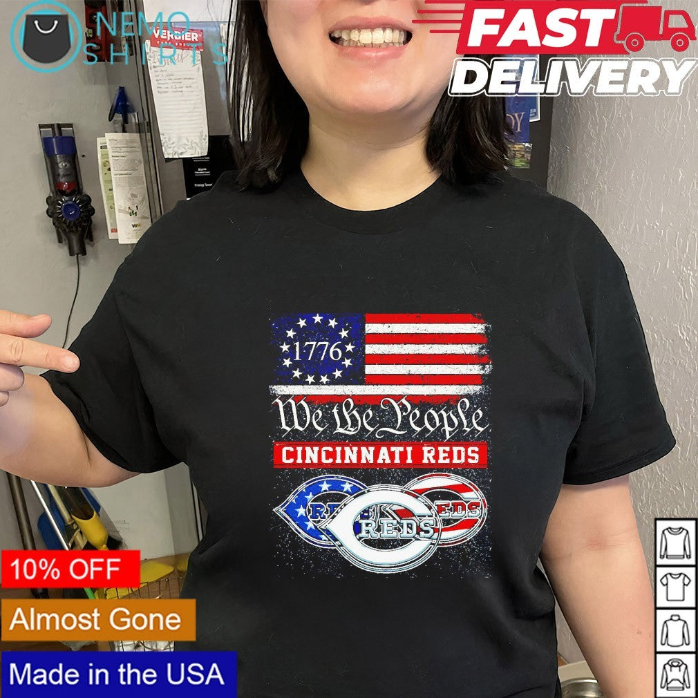 We the people 1776 Cincinnati Reds Red Only 10 left - Adult & Kids T-Shirts, Sweatshirts & Hoodies apparel design preview 2