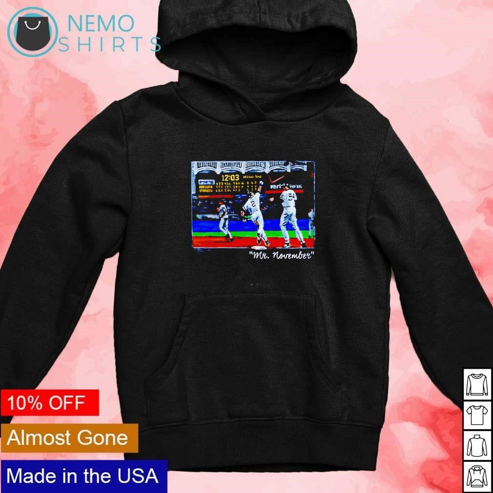 Mr. November Derek Jeter homers in the 10th inning - Adult & Kids T-Shirts, Sweatshirts & Hoodies apparel design preview 2