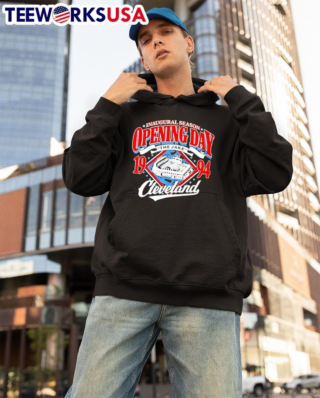 Inaugural Season Opening Day The Jake 1994 Cleveland - Adult & Kids T-Shirts, Sweatshirts & Hoodies apparel design preview 3