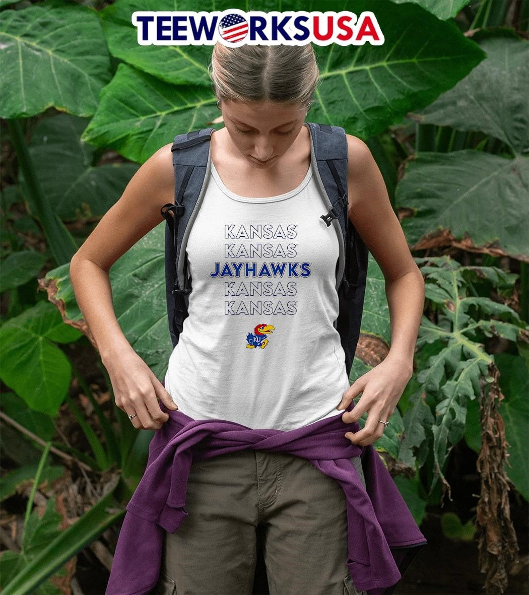 Kansas Jayhawks Stacked repeat - Adult & Kids T-Shirts, Sweatshirts & Hoodies apparel design preview 5