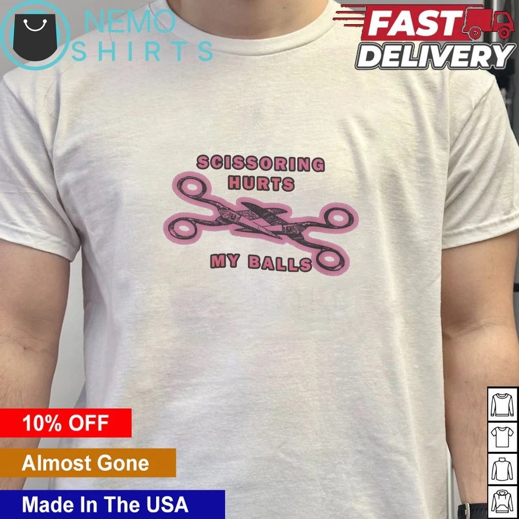 Scissoring Hurts My Balls funny humor slogan - Adult & Kids T-Shirts, Sweatshirts & Hoodies apparel design preview 6