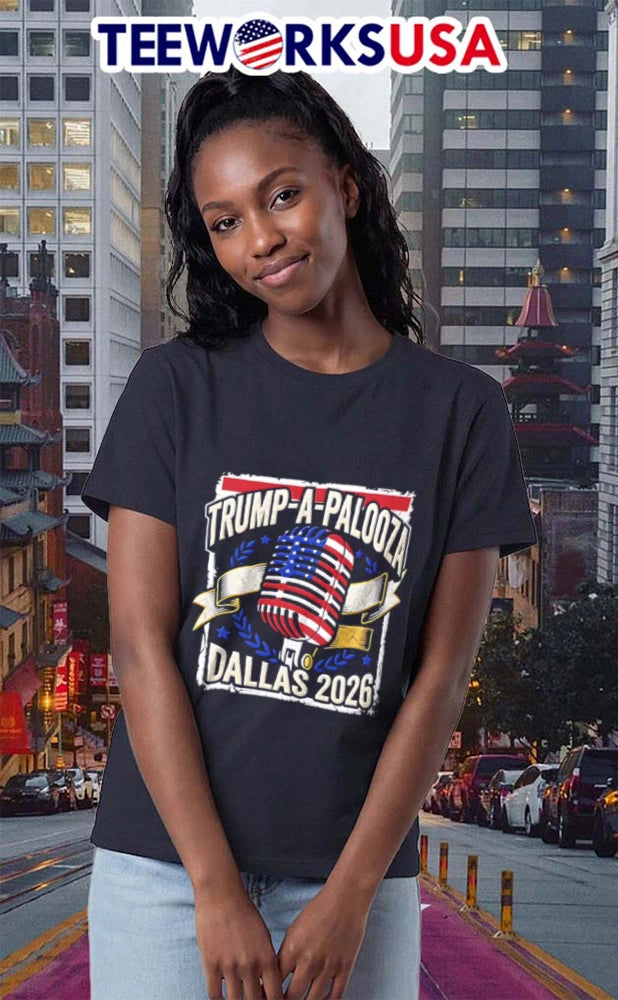 Trump-a-palooza Dallas 2026 Midterm Rally - Adult & Kids T-Shirts, Sweatshirts & Hoodies apparel design preview 2