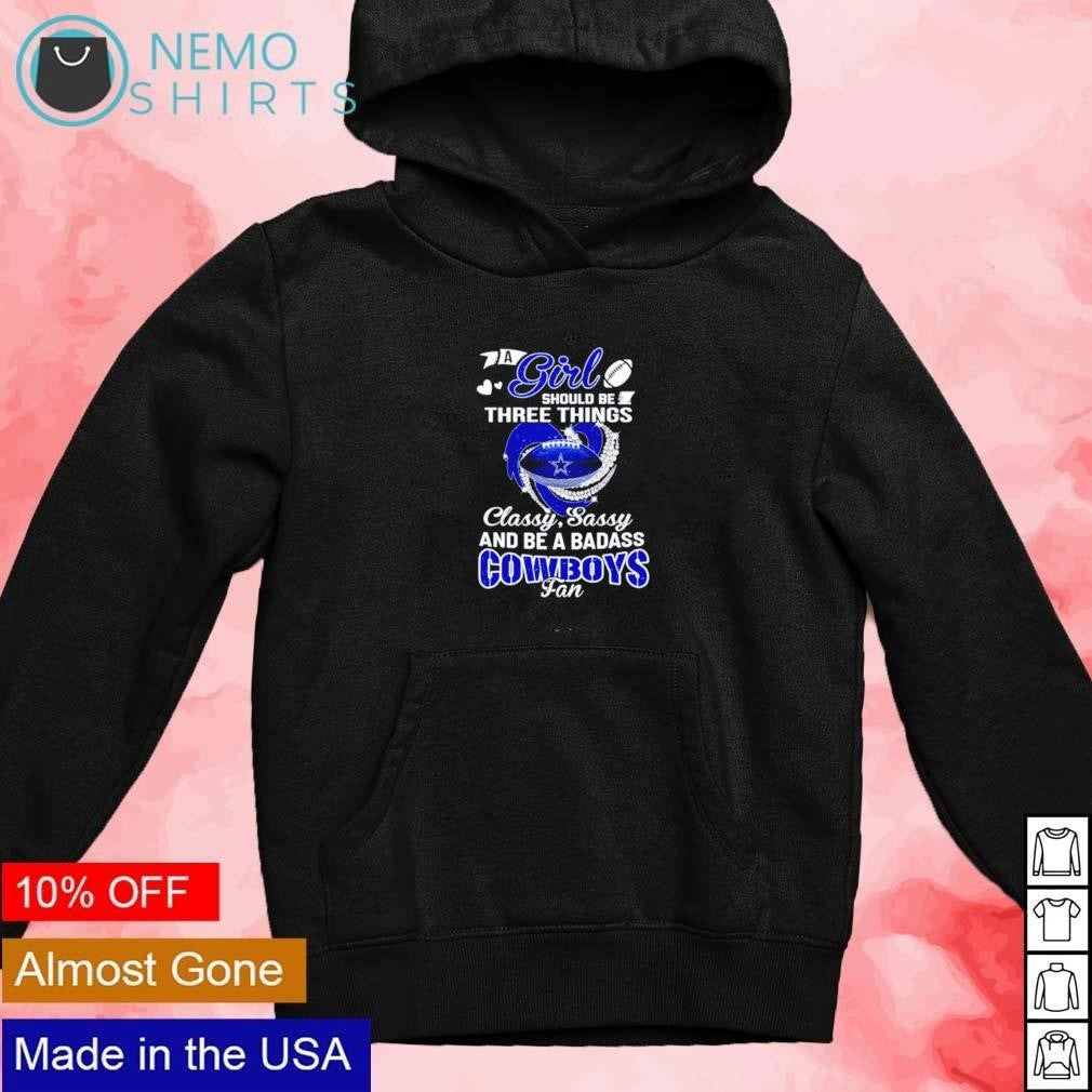 A girl should be three things classy sassy and badass - Adult & Kids T-Shirts, Sweatshirts & Hoodies apparel design preview 2