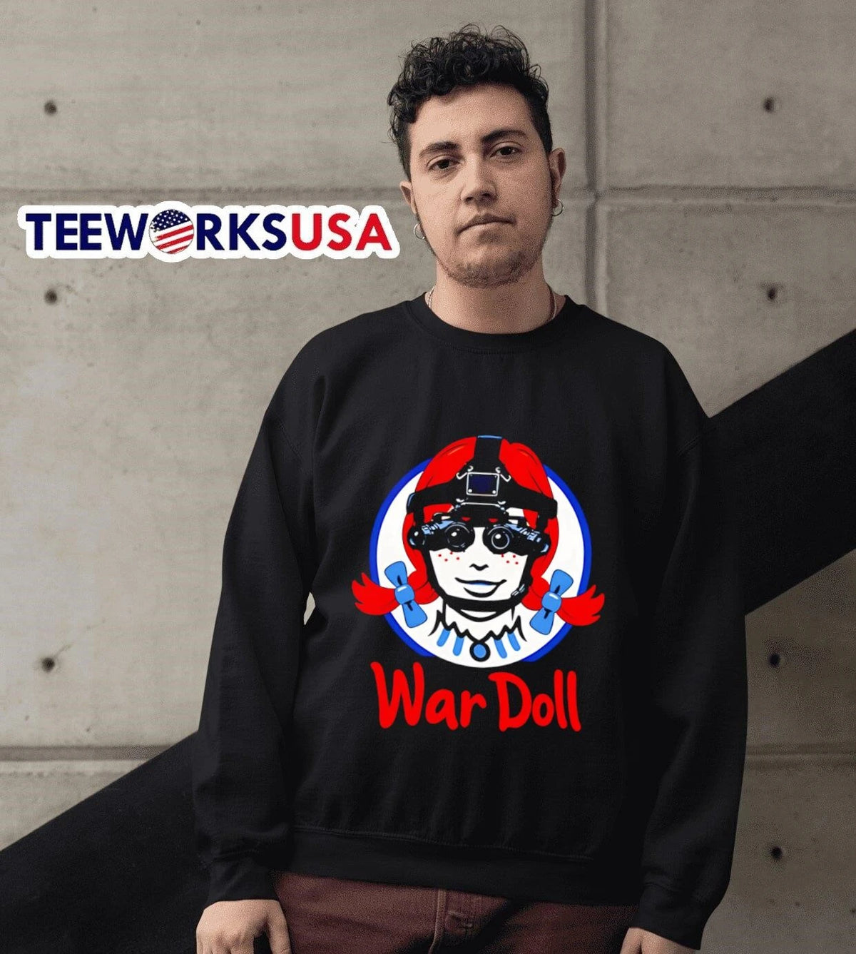 War Doll Wendy Night Vision Goggles Wendy's - Adult & Kids T-Shirts, Sweatshirts & Hoodies apparel design preview 6