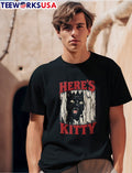 Heres Kitty black cat halloween - Adult & Kids T-Shirts, Sweatshirts & Hoodies apparel design preview 1