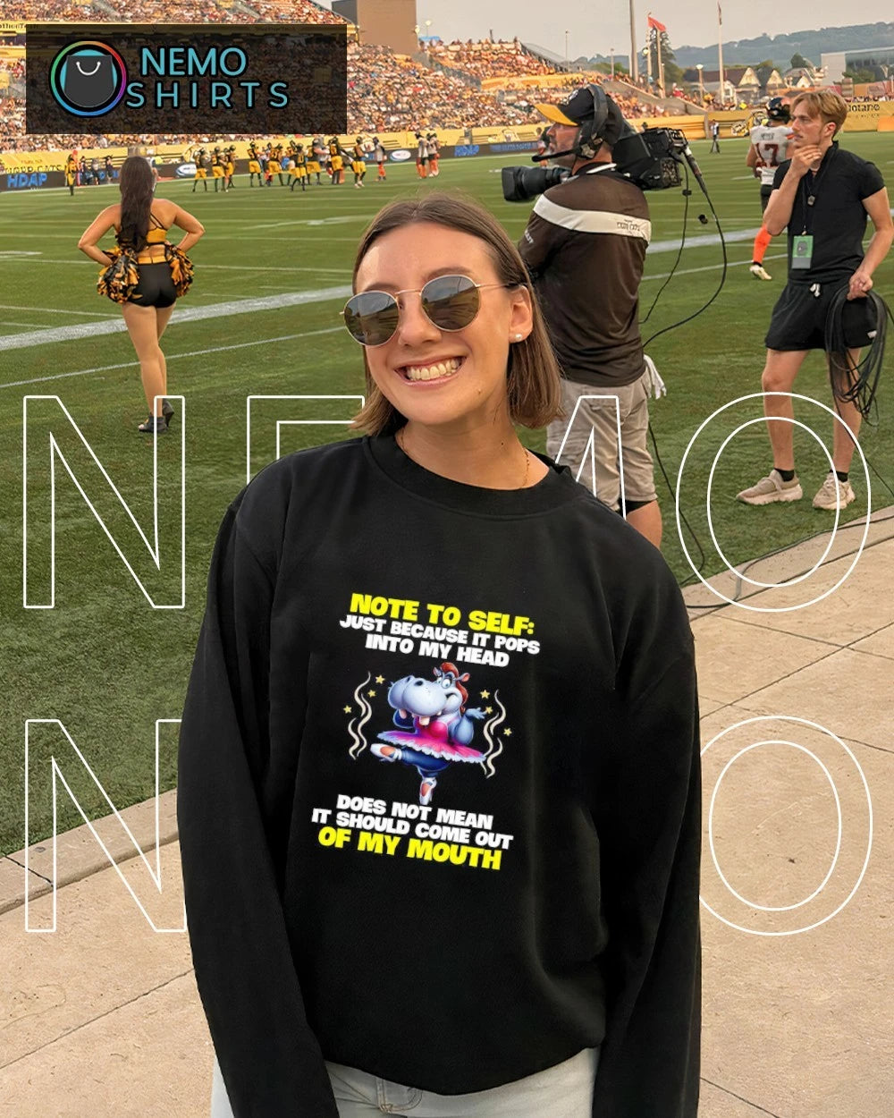 Note to Self Just Because It Pops into My Head Does - Adult & Kids T-Shirts, Sweatshirts & Hoodies apparel design preview 4