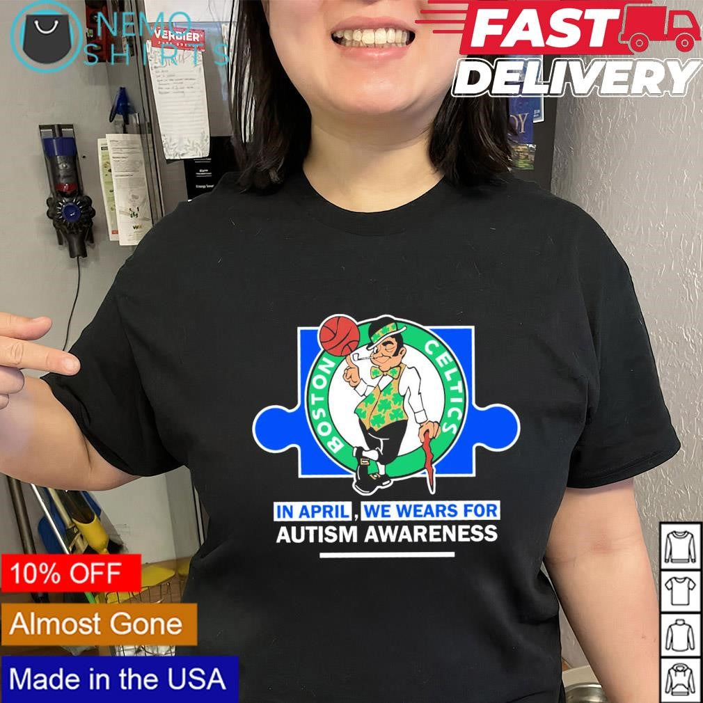 Boston Celtics in April we wears for autism awareness - Adult & Kids T-Shirts, Sweatshirts & Hoodies apparel design preview 2