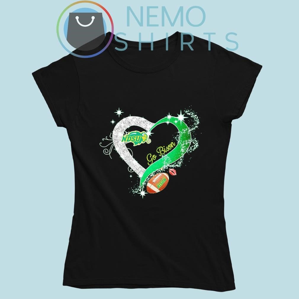 NDSU go Bison football heart - Adult & Kids T-Shirts, Sweatshirts & Hoodies apparel design preview 5